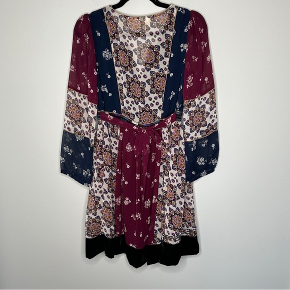 Maeve Anthropologie Small Quartier Latin Patchwork Mini Dress Bohemian Colorful - Picture 14 of 16